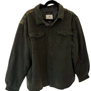 Legendary Whitetail Fleece‎ 2XL Men's Green & Camouflage Zip Button Up